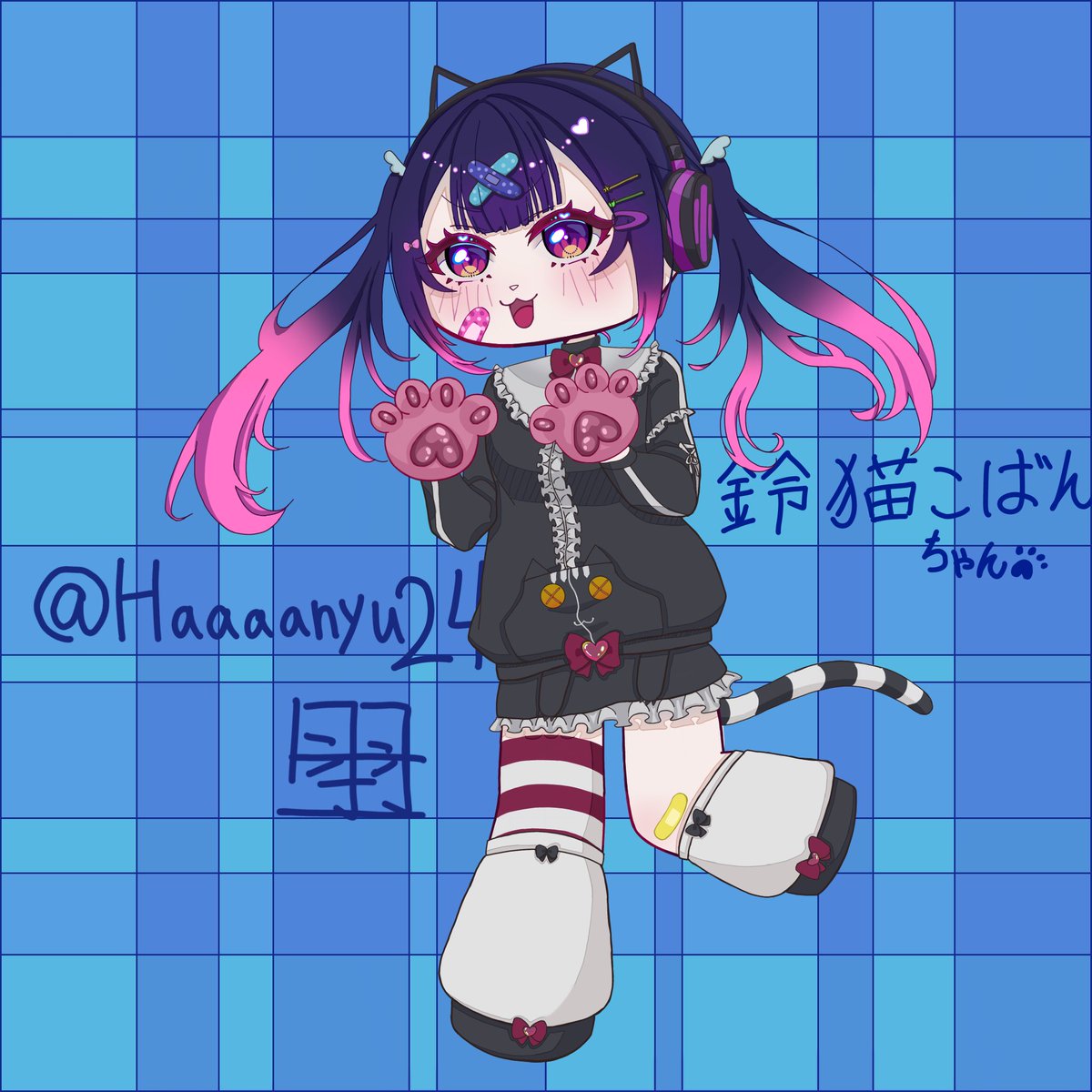 Haaaanyu24's tweet photo. 鈴猫こばんちゃんのSDを描かせていただきました🎶
2度目のパネル開けもありがとう💕
卒業まで頑張って‼️🥹
 #大盤こばん https://t.co/2f0SybBvYv