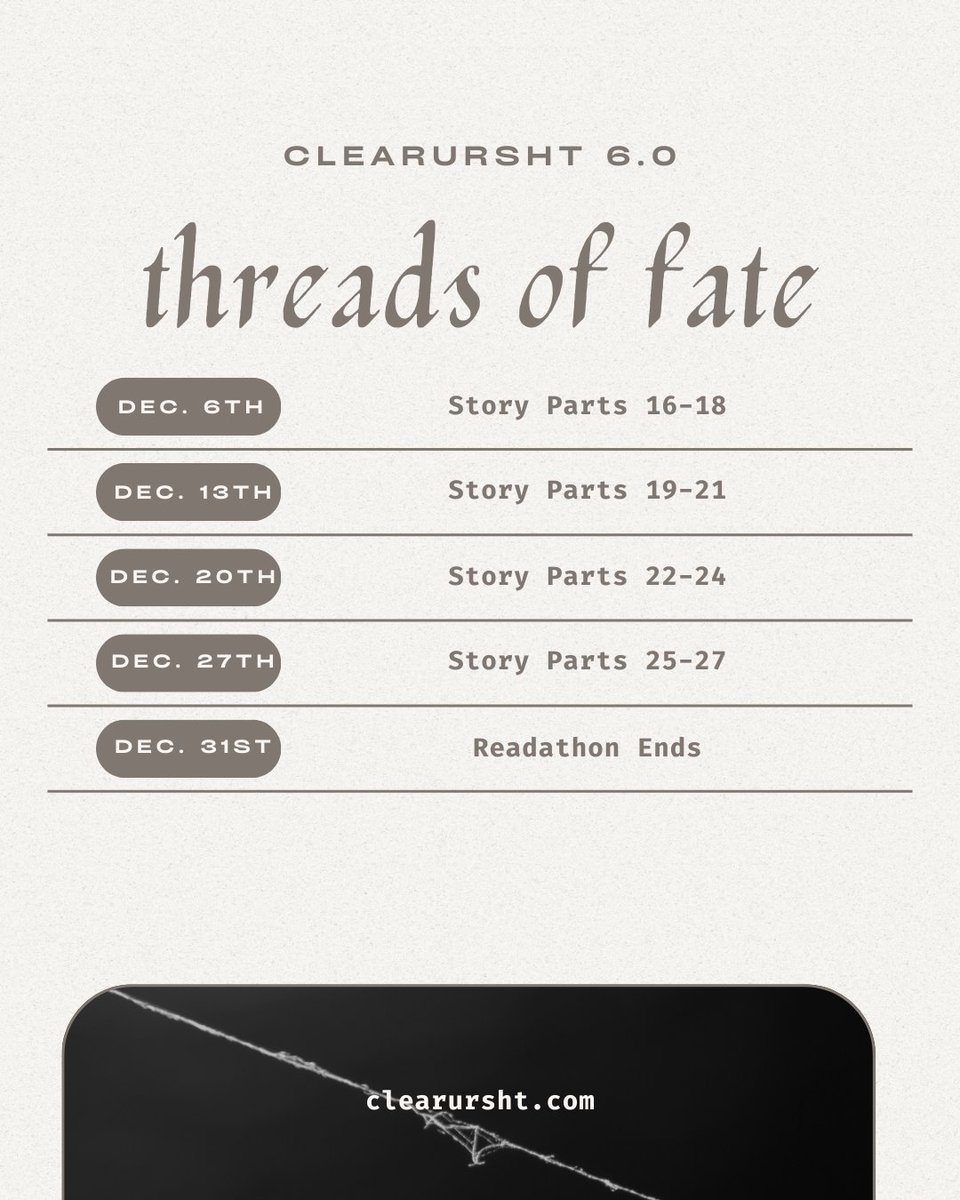 And here it is, your well awaited schedule for clearursht 6.0 - you're welcome.