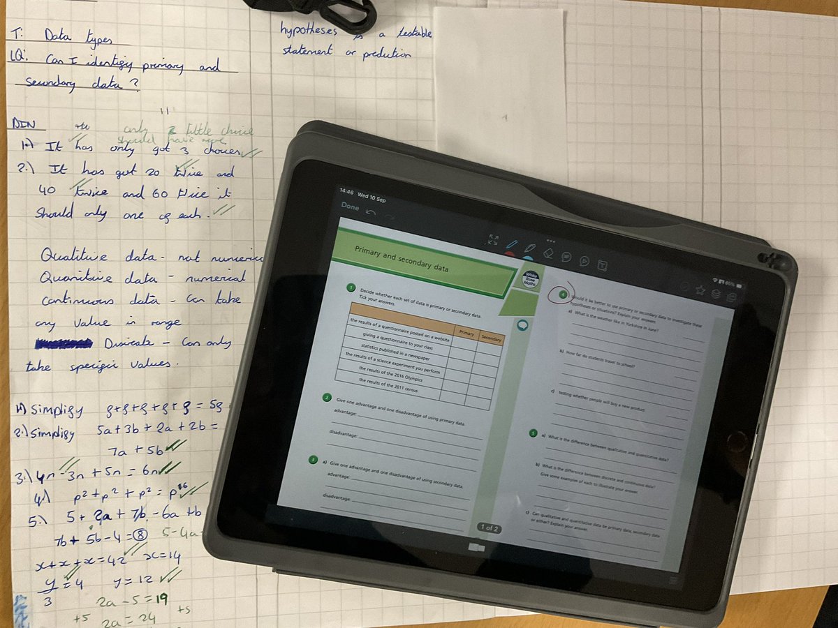 JohnWillmottSch's tweet image. Period 5: Miss Rindi’s Year 10s are looking at different types of data #continuousdata #qualativedata #GCSEmaths