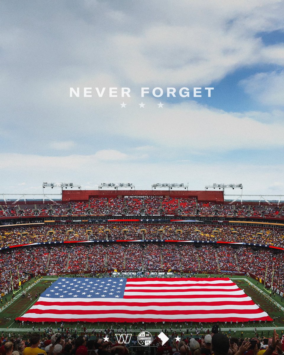 Washington Commanders (@commanders) on Twitter photo Always remember 🇺🇸🤍 Always remember 🇺🇸🤍