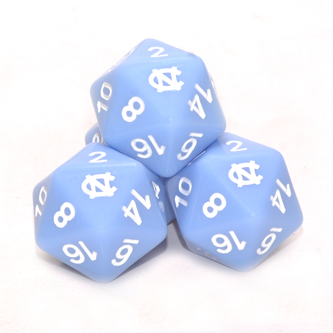 CustomDice's tweet image. The UNC Tarheels will be rolling this year! #customdice