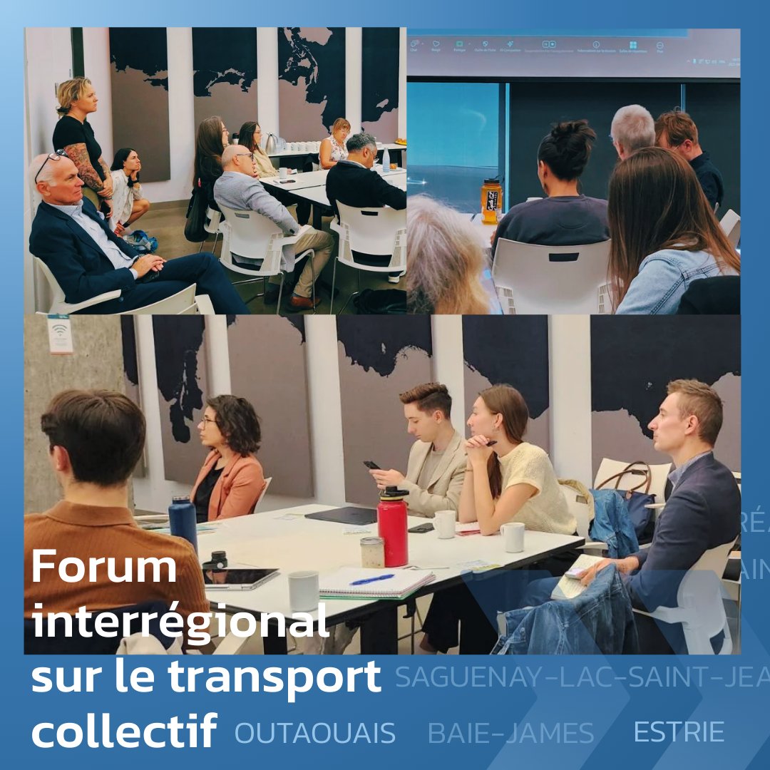 C’est un départ pour le forum interrégional sur le transport collectif! Le Saguenay-Lac-Saint-Jean, la Montérégie, le Grand Montréal, l’Outaouais, l’Estrie, les Laurentides et même la Baie-James sont réunies pour échanger, apprendre et se concerter pour mieux répondre aux besoins