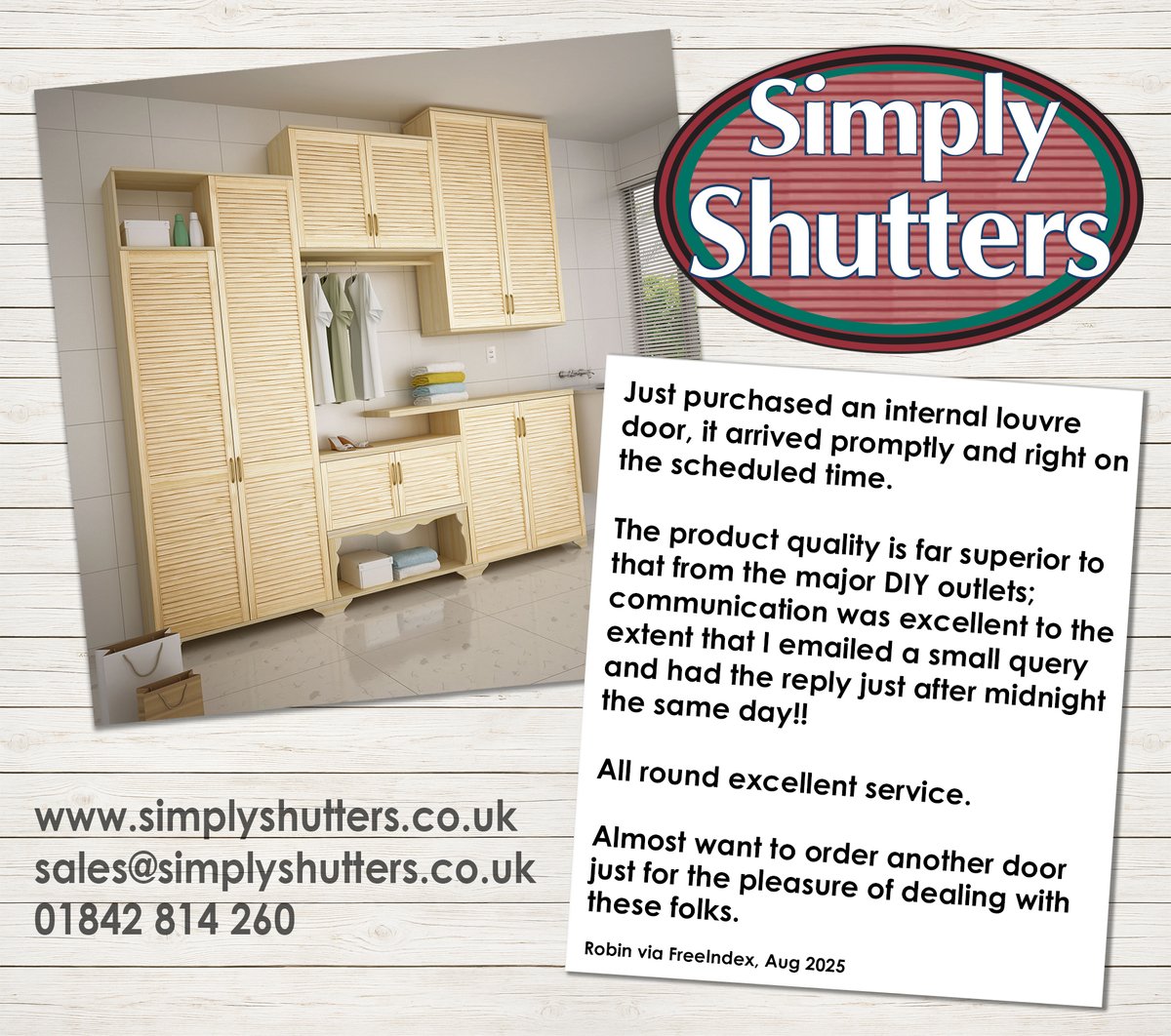 We've got the best customers 🥰

To see our range of interior louvre doors 👉simplyshutters.co.uk/shop/interior-…👈

#customerreviews #simplyshutters #reviews #louvredoors #interiorlouvredoors #pinelouvredoors #pinedoors #lovelycustomers