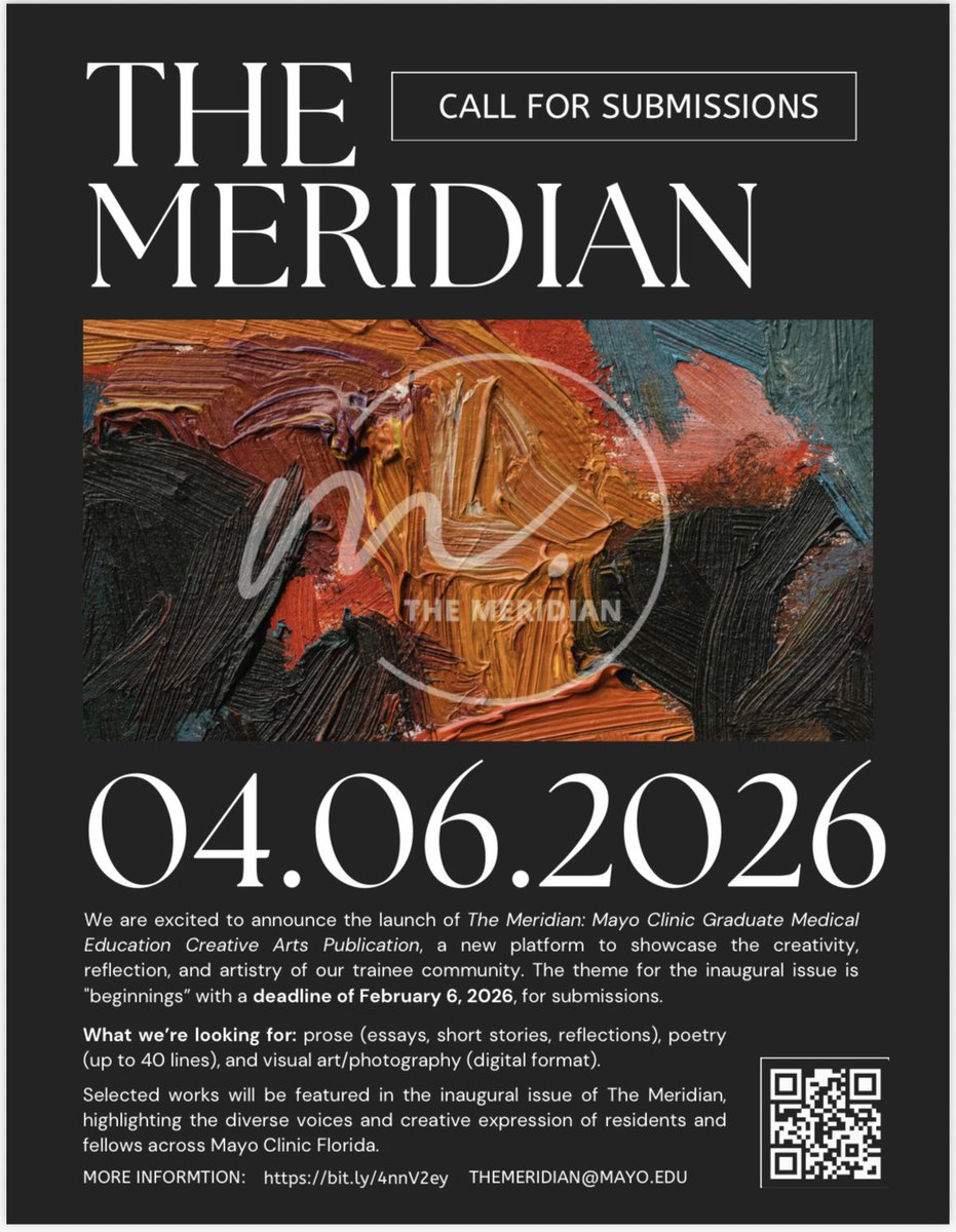 So excited to see the culmination of our hard work! Now live, The Meridian Call for Submissions 🎨