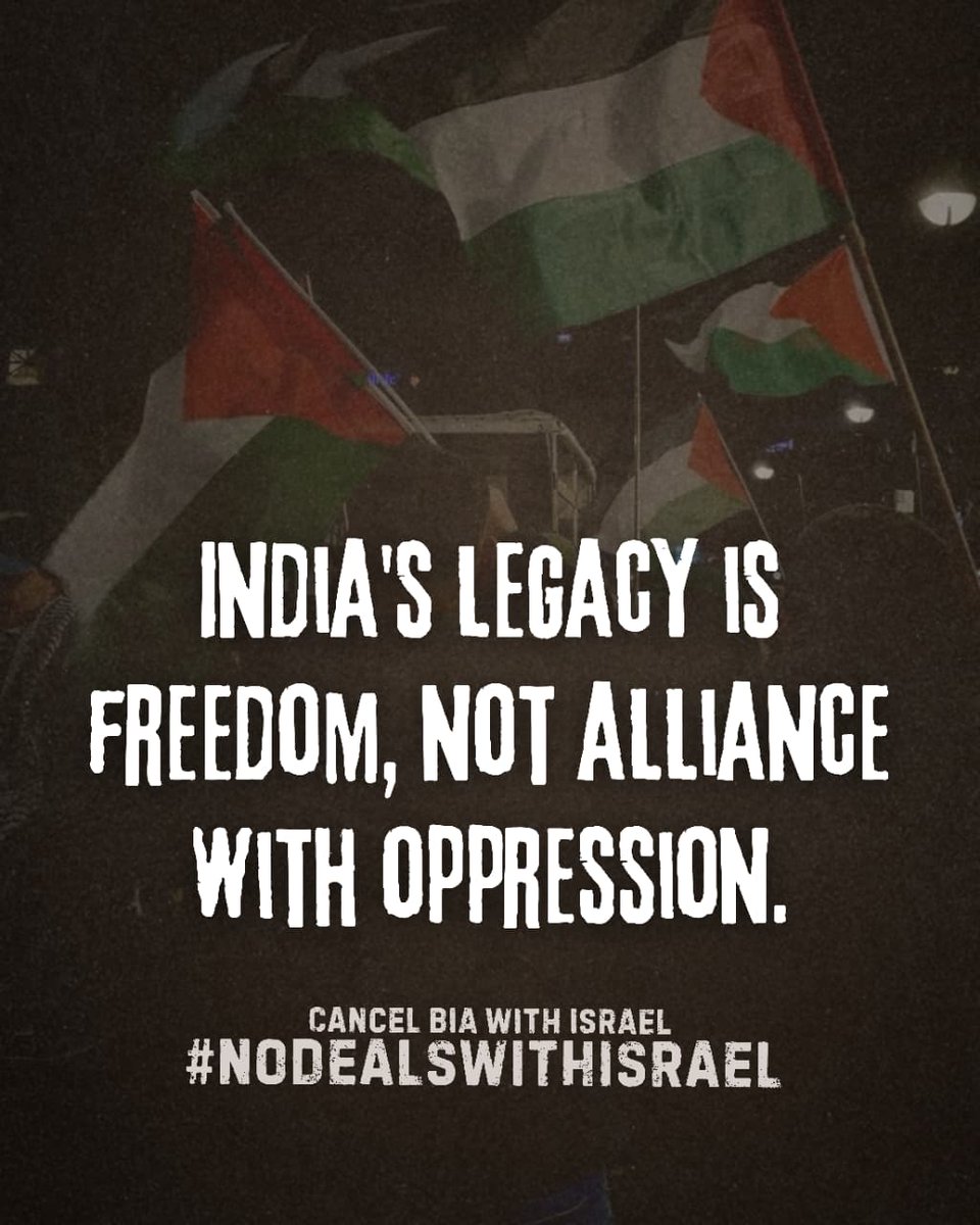 A nation born from the struggle against colonialism cannot side with colonizers. #NoDealsWithIsrael