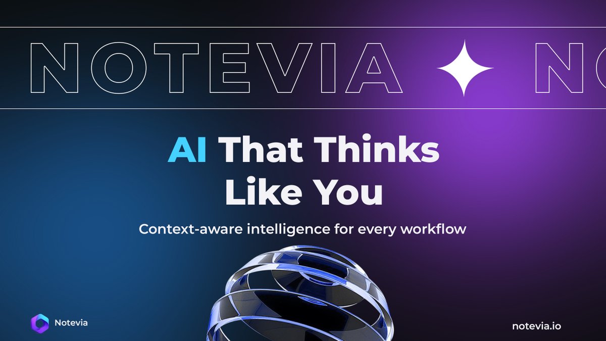 Notevia_X's tweet image. AI That Thinks Like You

Did you think it&apos;s impossible?🤔

In the age of innovation and rapid AI progress, platforms like #Notevia are bringing you clsoer to the true potential of artificial systems.

Operate better with the context-aware intelligence made for every workflow! 👀…