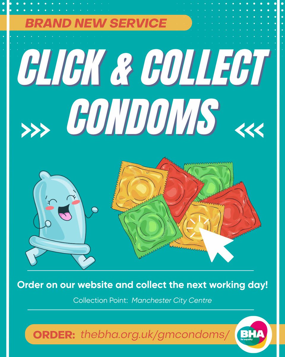 the_BHA's tweet photo. *BRAND NEW SERVICE - Click + Collect Condoms*

Order 40 Condoms + 10 Lubes for FREE!

Order using the link: https://t.co/YDgpe6iuyF 
Collect the next working day (Monday - Friday / 10am - 4pm) https://t.co/FmtRZybcBe