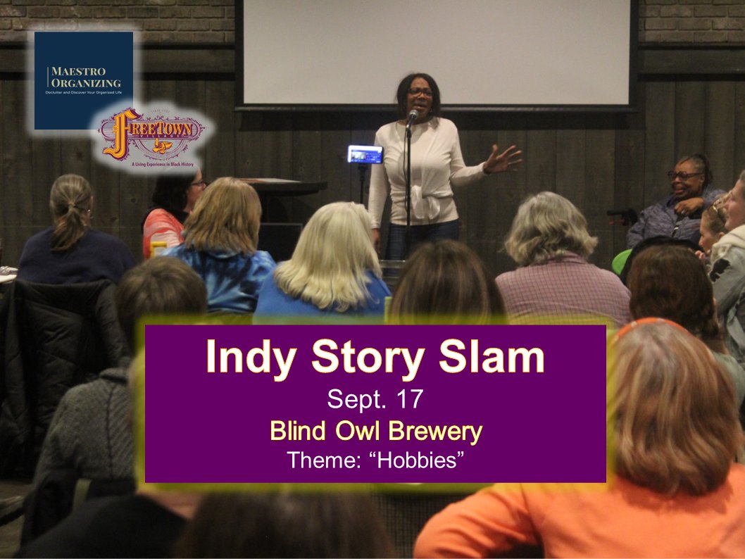We'll be at one of our favorite venues, <a href="/BlindOwlBrewery/">Blind Owl Brewery</a> for #IndyStorySlam on Wed. Sept. 17. Come early &amp; share a meal with us. Stories start at 7pm. Theme is "Hobbies." Storytellingarts.org/events

Sponsored by Maestro Organizing
#indyarts #storytellingindy