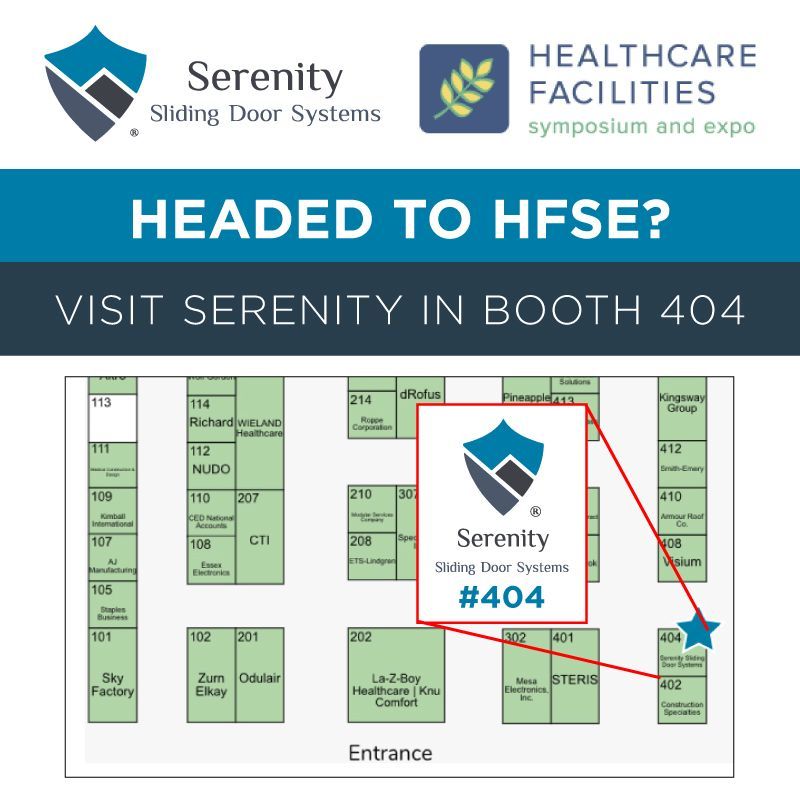 Two weeks until #HFSE! We can’t wait to connect and share our innovative sliding door solutions. Curious about our line of systems? Preview our sliders at the link below and save our location so you can stop by! serenityslidingdoor.com/commercial-sli…

#HealthcareFacilitiesSymposiumandExpo