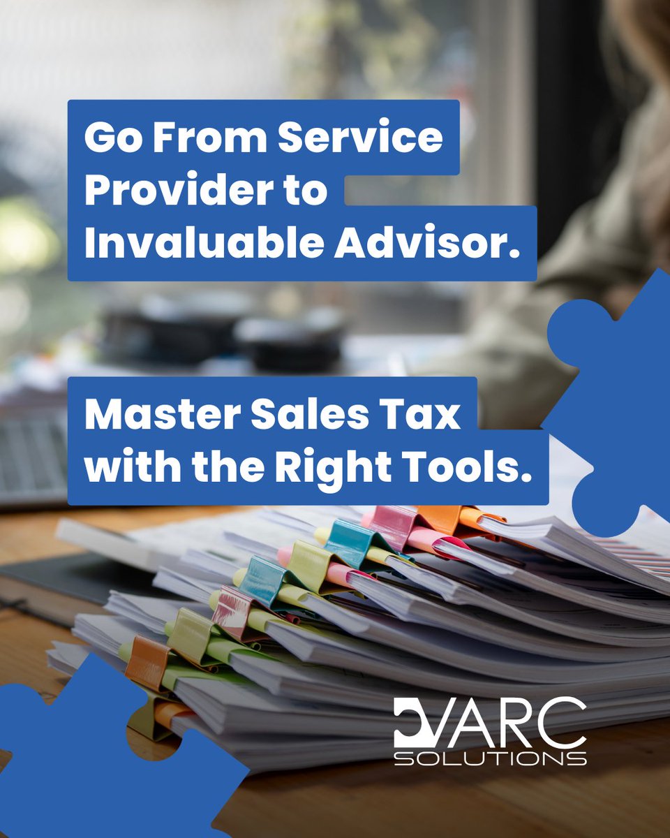 VARC_Solutions's tweet image. For accountants and bookkeepers, clients&apos; sales tax questions can be a constant headache. 

Having resources like a reliable sales tax calculator or nexus guide can transform you from a service provider to an invaluable advisor.

buy.avalara.com/risk-assessmen…

#VARCSolutions