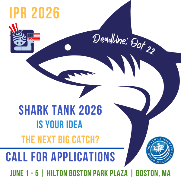 Do you have the next BIG idea in Pediatric Diagnostic or Interventional Imaging? The IPR Sharks want you to pitch your idea at IPR 2026 in Boston, MA! Submit your application by Oct 22: smr.to/p104071 #IPR26 <a href="/SocPedRad/">The Society for Pediatric Radiology</a> <a href="/ESPRSociety/">European Society of Paediatric Radiology</a>