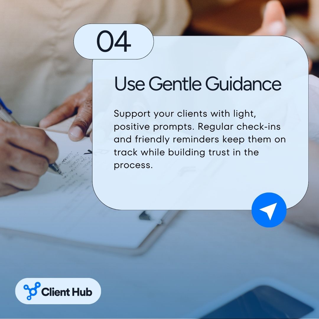 ClientHubApp's tweet image. Want clients to feel confident with your systems? 🌿 We put five tips into a quick set! #ClientHub #Business #ClientManagement