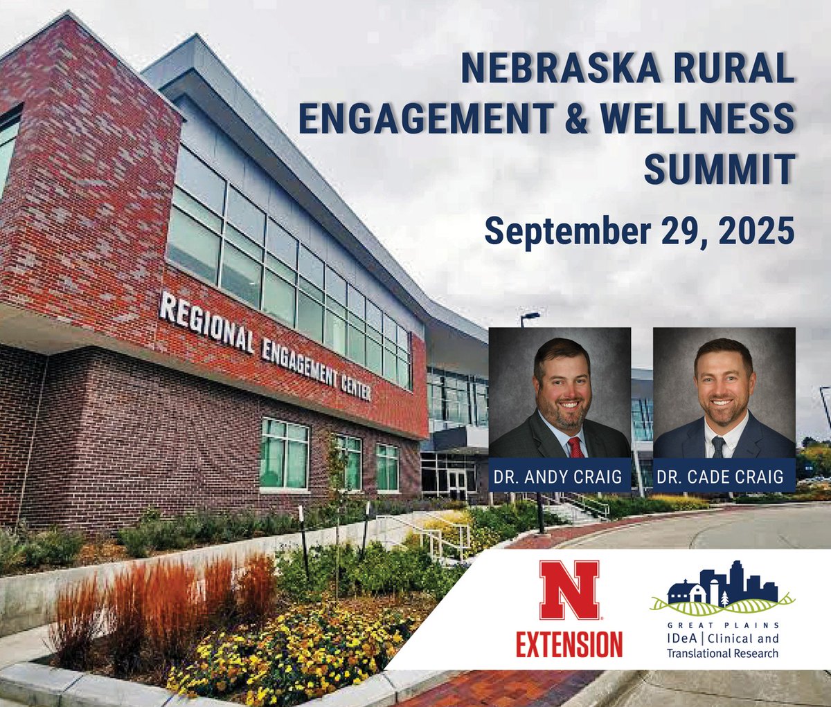 We're thrilled to announce that Dr. Andy Craig &amp; Dr. Cade Craig will be joining us as keynote speakers at the Nebraska Rural Engagement &amp; Wellness Summit! Don’t miss the chance to hear their inspiring stories!
Register here: heyor.ca/OP9IQL