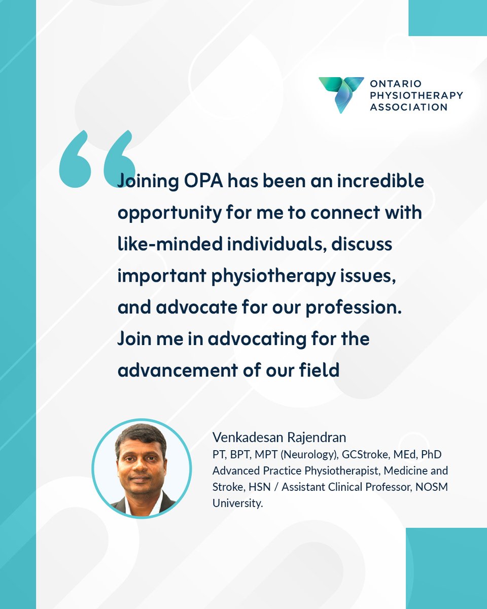 We asked a group of PTs why they continue to be OPA Members year after year. Their answers say more about the value of membership and the importance of our advocacy work more than anything we could write. Learn more: together.wearept.ca/renew-your-mem…