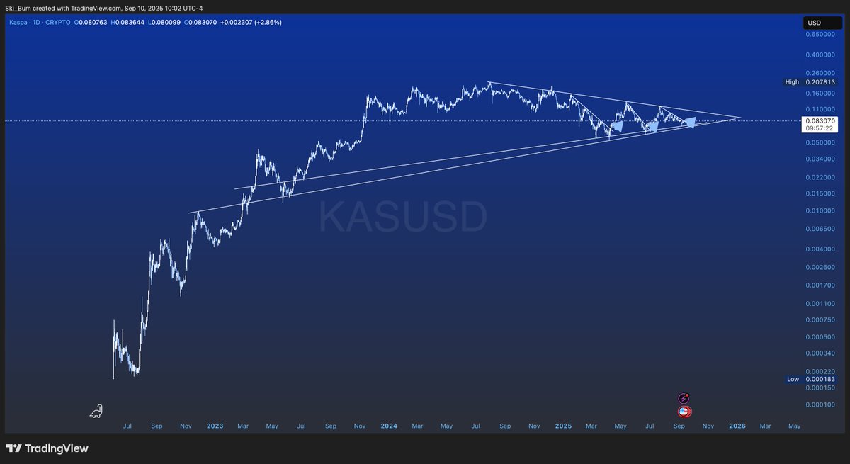 skibumtrading's tweet image. Most people in the $KAS community are frustrated by the price action. This is understandable. 

Early on, we got spoiled when $KAS was the #1 performing asset globally.

Regardless of strength of fundamentals, the reality is that assets never go up in a straight line, naturally,…