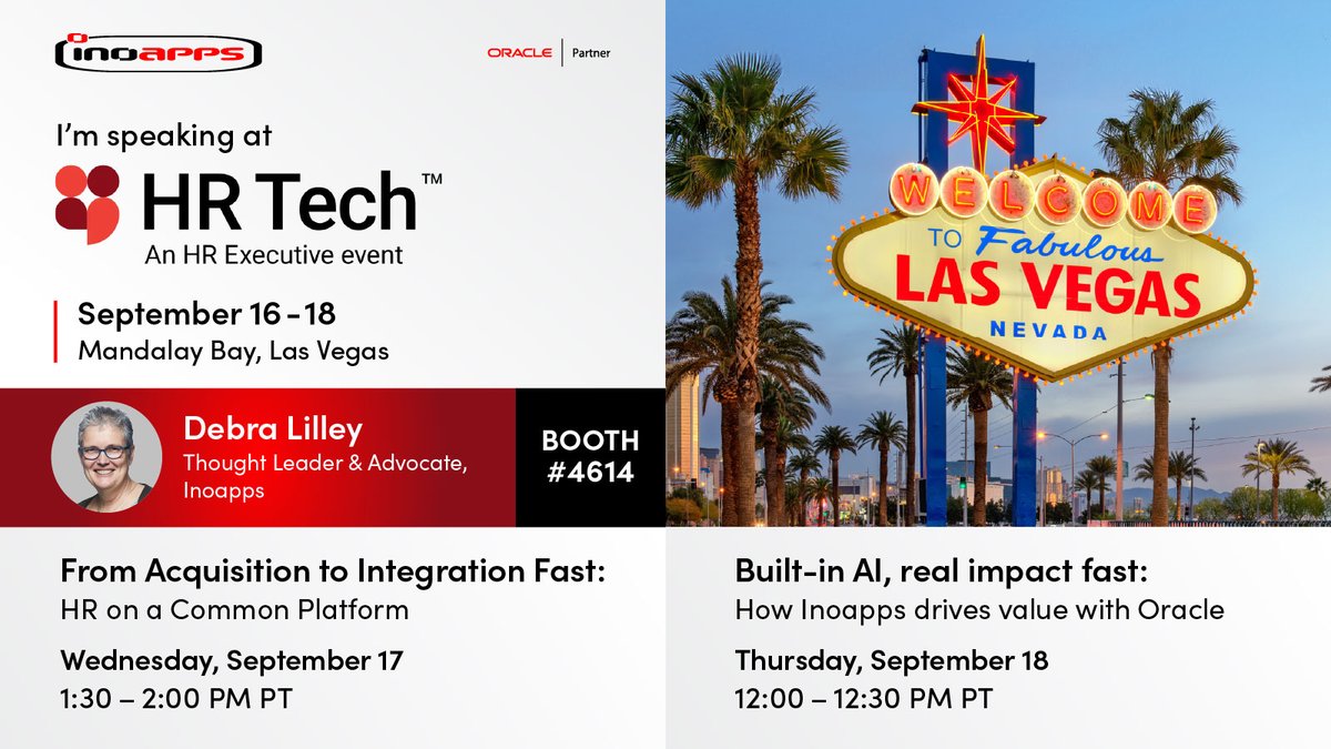 Heading to HR Tech next week? So are we! 💬

Visit Inoapps at booth #4614 to explore Oracle HCM, join our learning sessions, and challenge us with your toughest HR transformation questions. We’re ready to help you rethink what’s possible.

#HRTech #OracleHCM #Inoapps