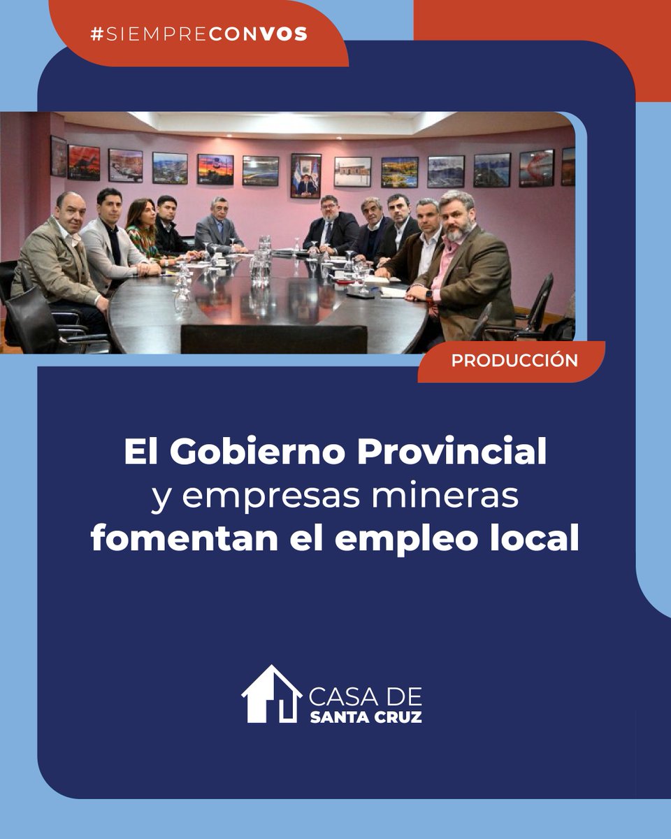 _CasaSantaCruz's tweet image. El Gobierno Provincial y las empresas mineras de Santa Cruz impulsan el empleo local. Nuevas normativas exigen que al menos el 70% del personal sea de la región. Además, se capacitará a los trabajadores y se garantizará su seguridad. 

#EmpleoLocal #SantaCruz #Minería