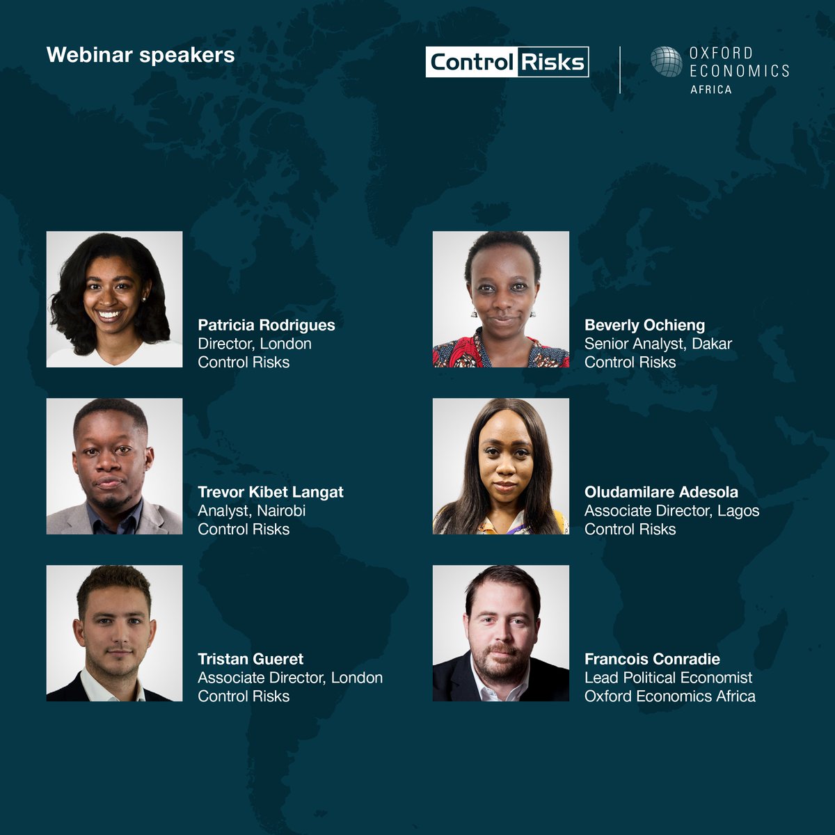 Control_Risks's tweet image. Join Control Risks &amp;amp; Oxford Economics Africa for a webinar on the 10th Africa Risk-Reward Index. Explore how Africa’s evolving trade, resources &amp;amp; finance landscape is reshaping the risk-reward equation for investors. #ARRI2025

Register: attendee.gotowebinar.com/register/42811…