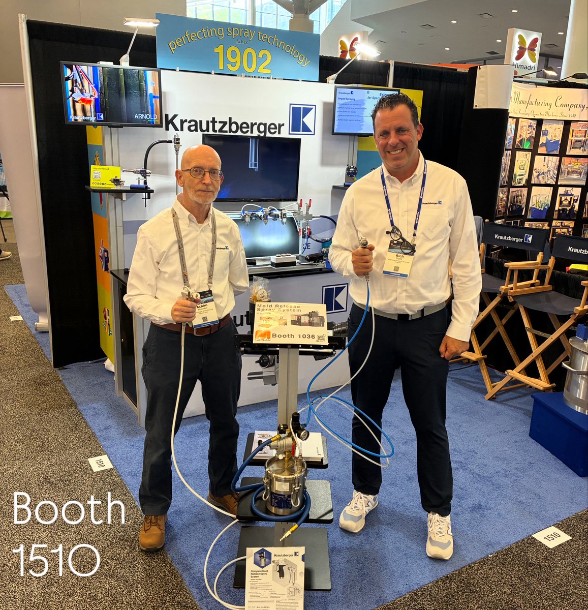KrautzbergerNA's tweet image. 🔷Day 2 at @RubberDivision #GlobalPolymerSummit and Booth 1510 is where you can find all of your #spraysolutions. Talk with our expert technicians and learn how #Krautzberger can improve your #sprayapplications. #rubberprofiles #moldrelease #adhesives #metalbonding
