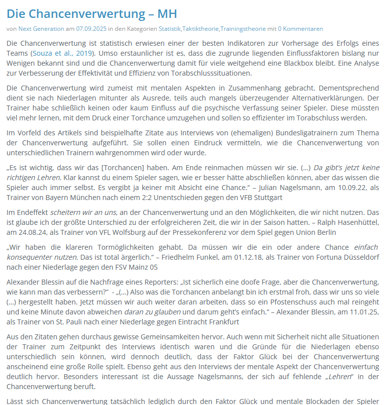 Spielvrlagerung's tweet photo. Ist Chancenverwertung mehr als Glück und Psyche? Oder ist sie doch einer der entscheidendsten Erfolgsfaktoren im Fußball?🤌

Das erfahrt ihr bei uns: https://t.co/xyQzkYmUDO https://t.co/Rv3acJUff2