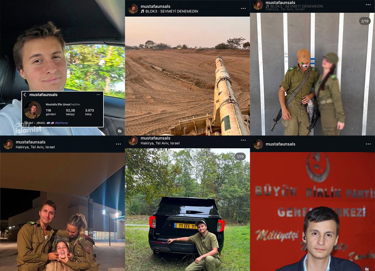 🔴 İsrail ordusu saflarında yer alan bir Türkiye Cumhuriyeti vatandaşı daha ortaya çıktı!

2004 Ankara doğumlu Mustafa Efe Ünsal. Lise öğrenimini Ankara'daki Çankaya Hayat Koleji ve Ömer Seyfettin Anadolu Lisesi'nde tamamladı.

2017-2019 yıllarında ailevi bağları sebebiyle Büyük