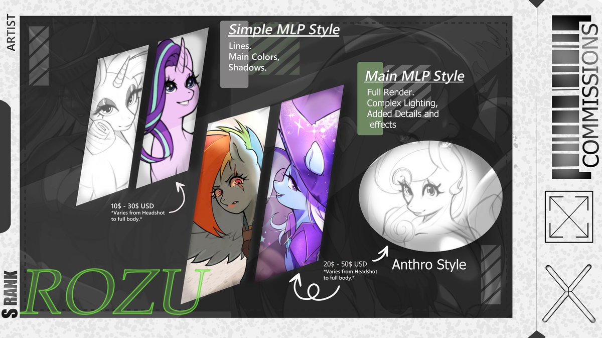 Updated my commission prices^^ 5 free slots open right now. Just let me know if interested!