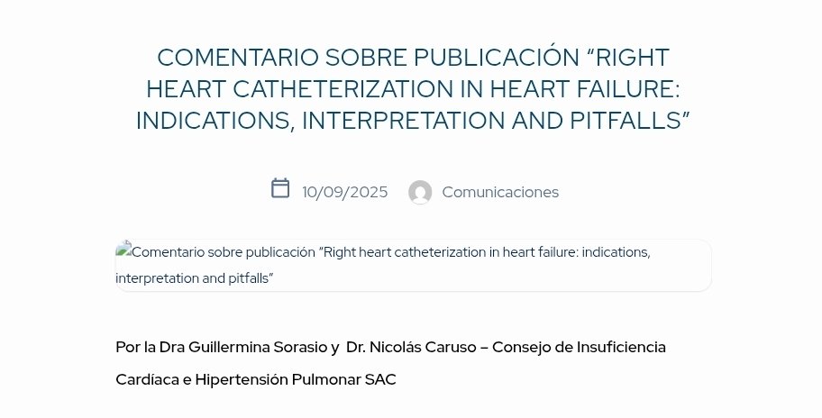 ▶️Comentario sobre Revisión de Catéter de Swan Ganz por el Consejo de IC e HTP

🔗sac.org.ar/comentario-sob…