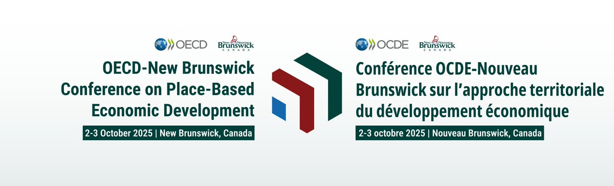 MonctonImpact's tweet photo. 🌟We’re happy to share the OECD–New Brunswick Conference on Place-Based Economic Development, happening in Moncton, Oct 2–3. Join global leaders to explore climate, trade, and regional growth strategies. 🔗 Register NOW: https://t.co/vDxG0TI0ZQ @OECD_local https://t.co/9KOkmHDk1i