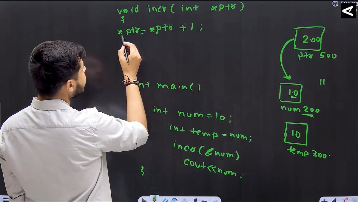 CHAYAN78905's tweet image. 🚀 #Day46 / #180DaysOfCode 🎯
DSA Journey in C++ 📚 | #CoderArmy

📌 Topics: Pointers⚡
✅ Pointers with Character Array and Functions
✅ Pass by Pointers
✅ Pass by Reference

Thanks to @rohit_negi9 🤲bhaiya for the amazing explanation!
#DSA #CPlusPlus #ProblemSolving #Coding