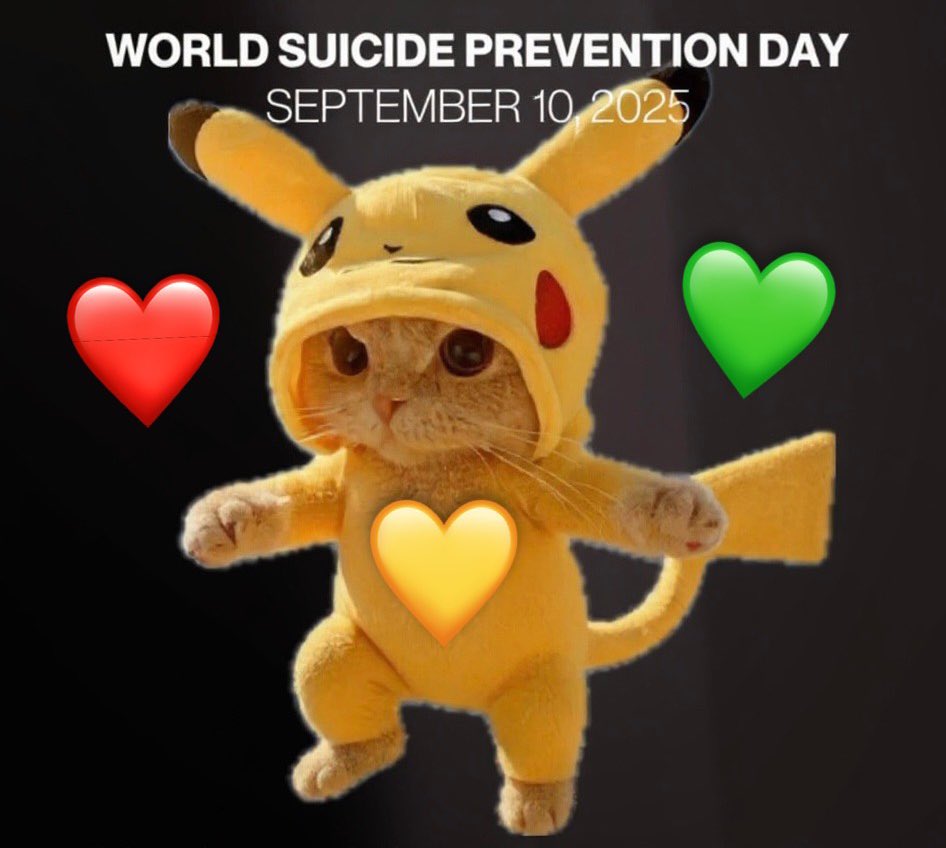 picatchu_on_Sol's tweet photo. Call a family member, friend or just speak to a random stranger today, say hello & ask them how they’re doing. You could make their day ❤️💛💚
#WorldSuicidePreventionDay https://t.co/66bFyOreK1