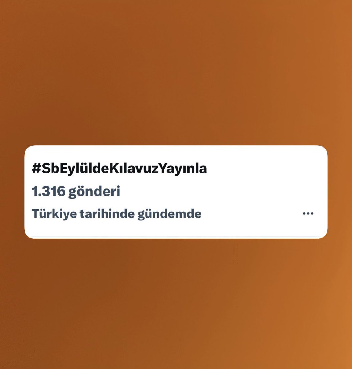 Ülke gündemindeyiz. #SbEylüldeKılavuzYayınla