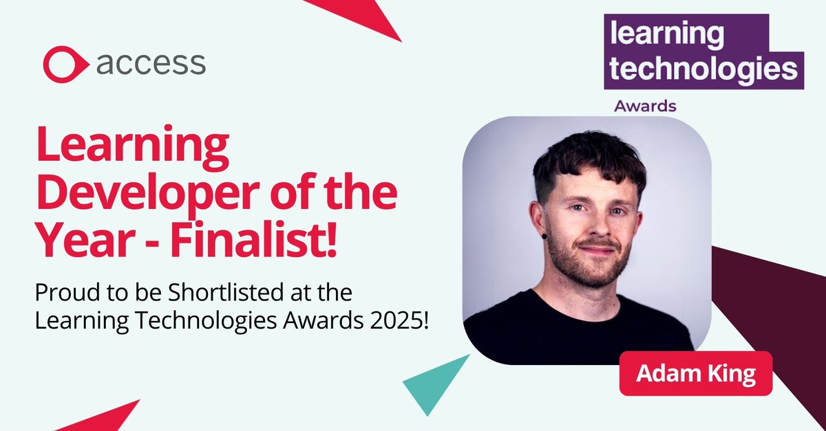 Access_LMS's tweet image. 🎉 Exciting News! 🎉

We’re proud to share that The Access Group has been shortlisted for TWO categories at the prestigious #LearningTechnologiesAwards 2025! 🏆

✨ Learning Designer of the Year – Ilona Jastrzebska
✨ Learning Developer of the Year – Adam King

 #LTAwards2025