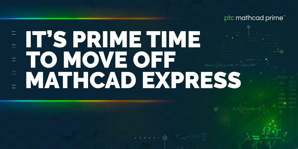 ptc_mathcad's tweet image. Our in-depth "It's Prime Time to Move Off Mathcad Express" webcast is now available for on-demand viewing. Learn how Mathcad Prime is more powerful and saves you time. Watch it here: ptc.co/vAmZ50WRxgB