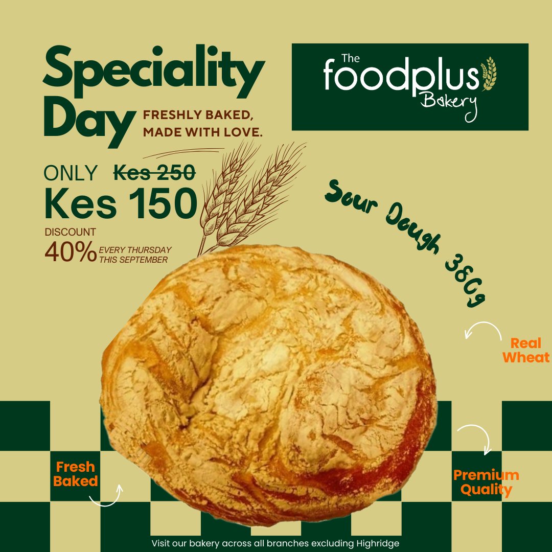 ChandaranaSuper's tweet image. On Thursdays, we roll out the red carpet for our specialty loaves at Chandarana Bakery! Taste the magic that rises from our ovens and brings joy to your table. Don’t miss out—your taste buds will thank you! #ChandaranaBakery #ThursdayTreats #BreadLovers