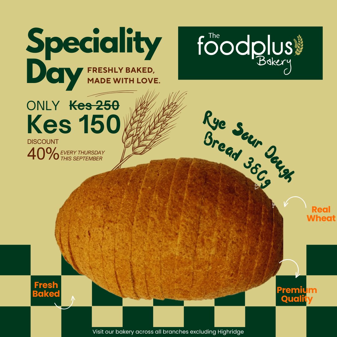 ChandaranaSuper's tweet image. On Thursdays, we roll out the red carpet for our specialty loaves at Chandarana Bakery! Taste the magic that rises from our ovens and brings joy to your table. Don’t miss out—your taste buds will thank you! #ChandaranaBakery #ThursdayTreats #BreadLovers