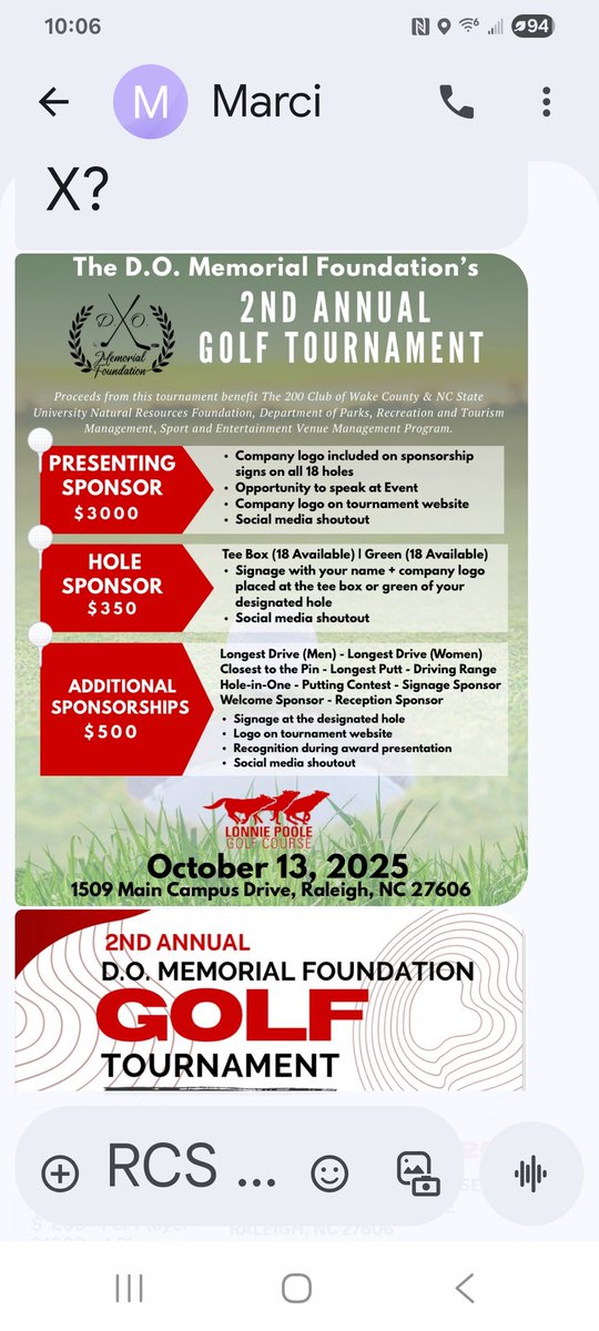 Ron_Ref's tweet image. Hey Caniac Nation. We are having our annual Dave Olsen Memorial Golf Outing to benefit the families of fallen first responders through the 200 Group and the NC State parks and recreation program. We still have spots available and some sponsorship opportunities. Come and join us.
