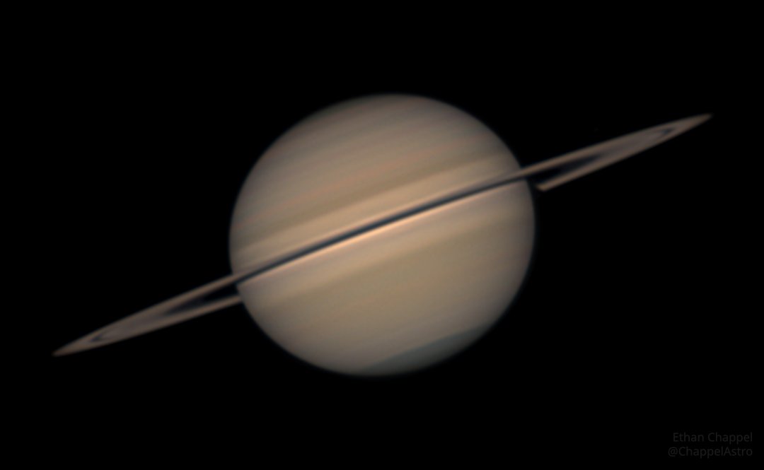 ChappelAstro's tweet photo. Saturn on August 29th, 2025.

#Astrophotography https://t.co/b56qEJh0zG