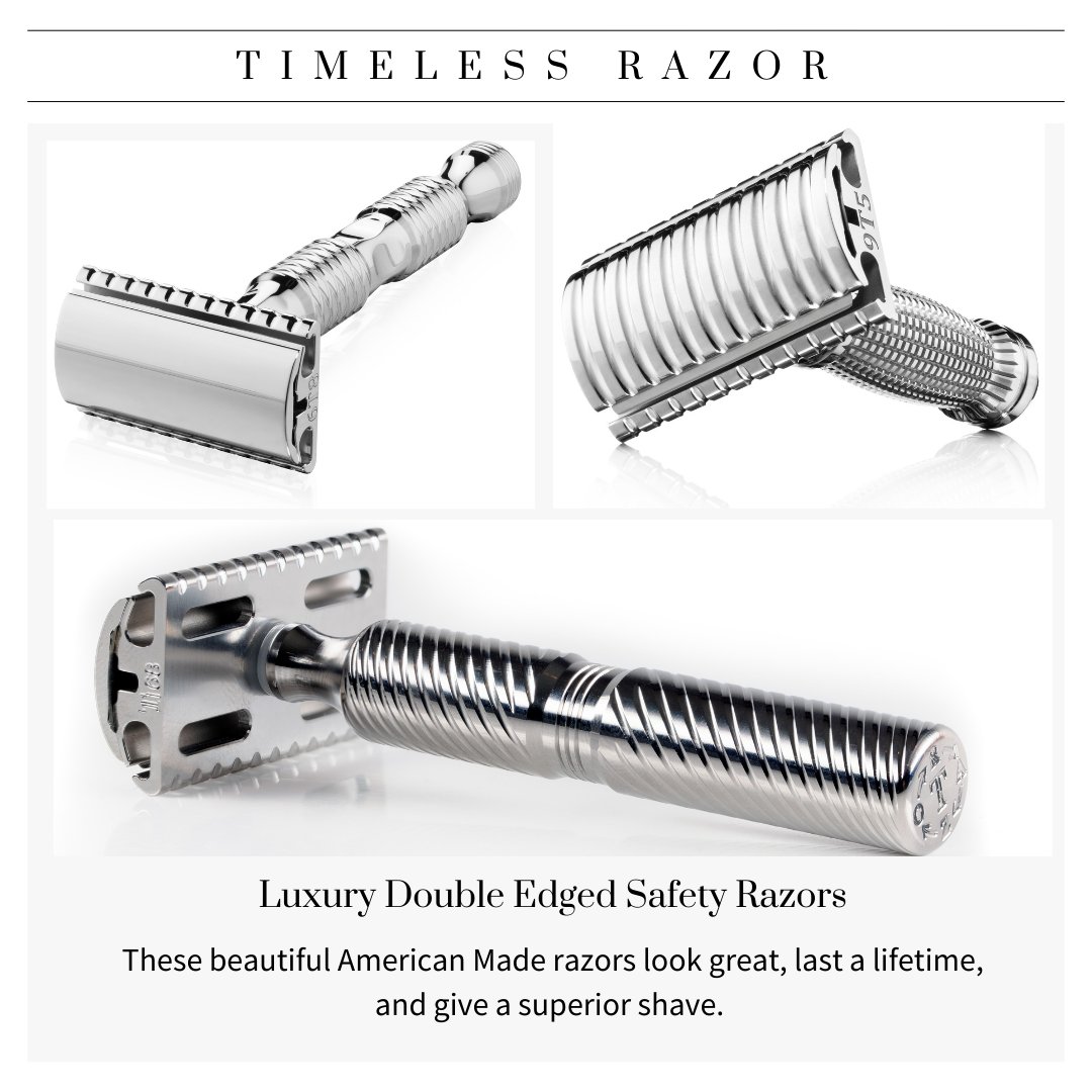 Take the chore out of shaving and turn it into something you'll actually look forward to with a luxury safety razor from Timeless Razor.
#madeinusa #timeless #luxury #shaving