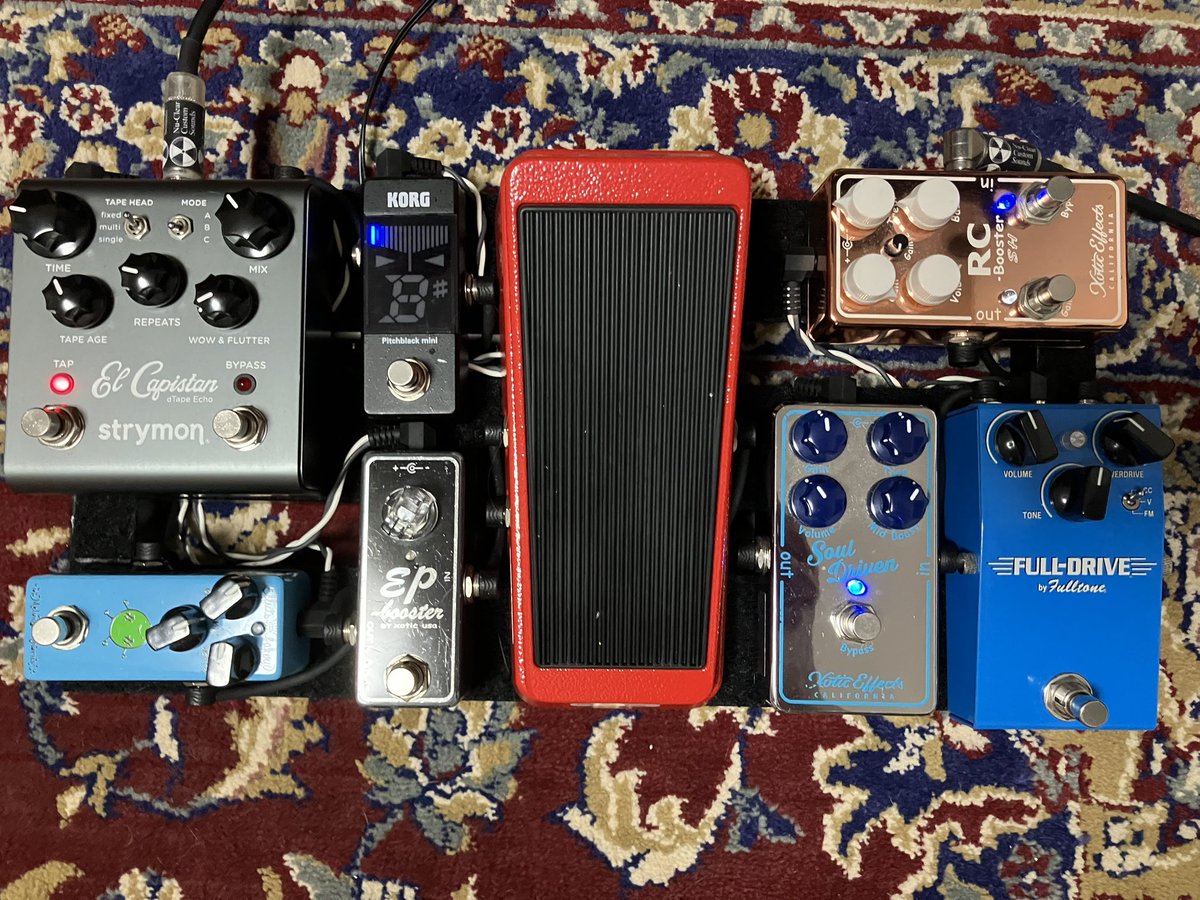 gt_mamoru's tweet photo. xotic Vol pedal
届きました！
いつも素早いご対応ありがとうございます。🙇

早速、ボードの組み直し…
シンプルで最高😆

早くLIVEしたいです🍺👍

#xoticguitars 
#xoticpedals 
#strymon 
#korg
#efectbakery 
#nuclearcustomsounds 
#nuclear https://t.co/2ti2vZXBbG