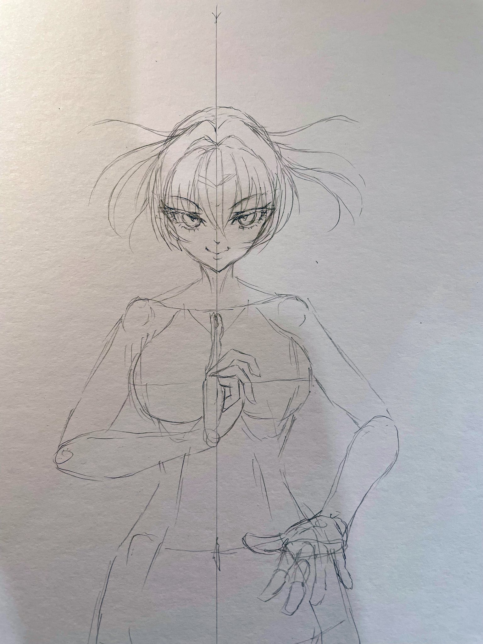 イラスト原画　高貴な香り　「素描」 necömi×サンリオキャラクターズ｜高精細複製原画（額付き