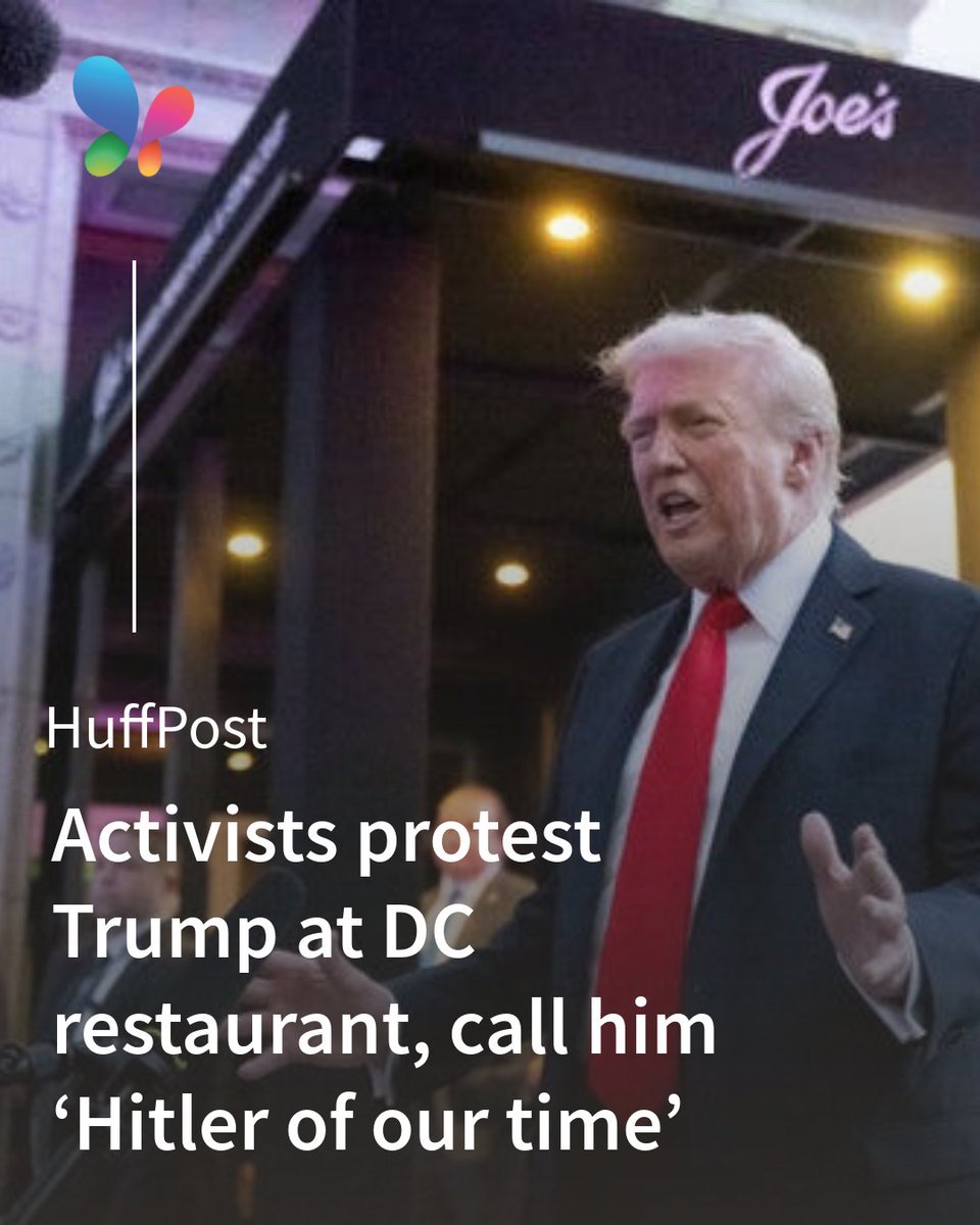 MSN's tweet image. 🚨 CodePink activists confront #Trump at D.C. restaurant. ➡️ msft.it/6015siFxL
#CodePink #DCProtests