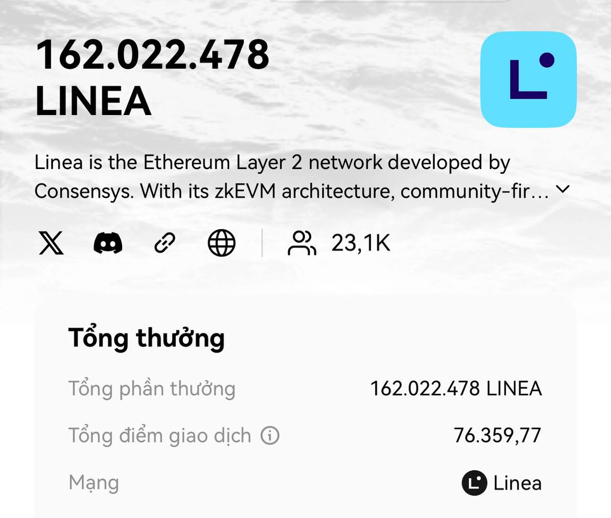 📢Kèo đầu tiên trên #OKXWallet BOOST  đã kết thúc  với việc phân bổ #LINEA cho các ví đủ điều kiện, mỗi ví được 2000 LINEA (50$) 

Chiến thật mạnh kèo BOOST này nhé ae, tương tự như #Binance Alpha luôn, ví OKX đang đẩy thuyền kèo này mạnh. Lưu ý kèo này ngốn phí