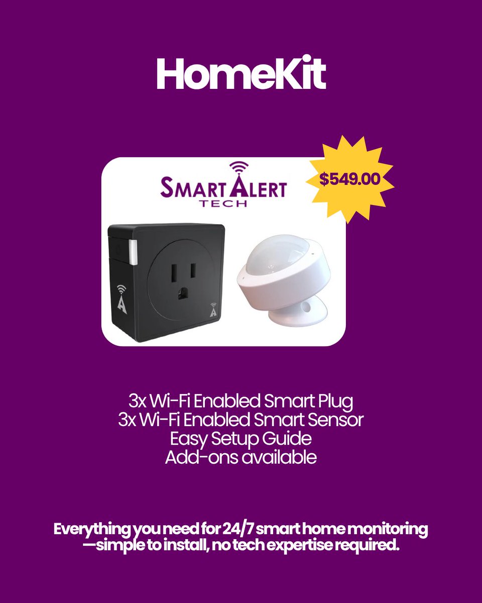 SmartAlertTech's tweet image. Why settle for invasive cameras or wearables they won’t use? Smart Alert Tech gives you real-time peace of mind, with zero interruptions to their routine.
No cameras. No wearables. No monthly fees. Just freedom. Now compatible with Alexa and Google Home! Learn more in our bio!