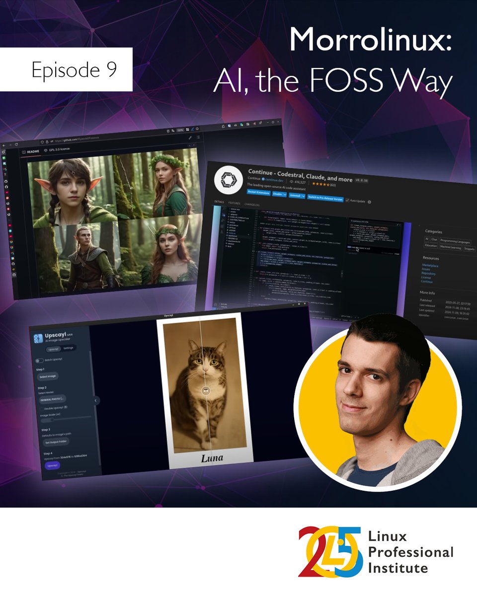 From image edits to audio work to exploring LLMs like ChatGPT, #opensource AI have you covered! 🐧💪

Check out #FOSS mentor <a href="/morrolinux/">Morrolinux</a>’s top #free #AI-powered #opensource tools 👉 lpi.org/zh5x

#LPI #Linux <a href="/upscayl/">Upscayl 🍥</a> <a href="/Rembgai/">Rembgai</a> #Fooocus #Whisper <a href="/AIatMeta/">AI at Meta</a> <a href="/MistralAI/">Mistral AI</a>