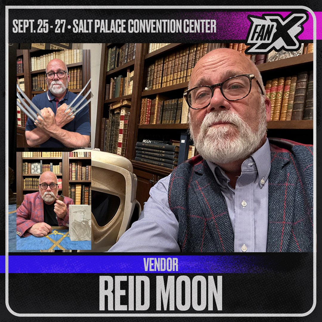 📚 Calling all book lovers and collectors! We are so excited to welcome <a href="/moonsrarebooks/">Reid N. Moon</a> back to FanX Salt Lake Comic Convention this year. Get ready to meet Reid Moon and explore a one-of-a-kind collection of priceless books, rare manuscripts, and historical artifacts.
