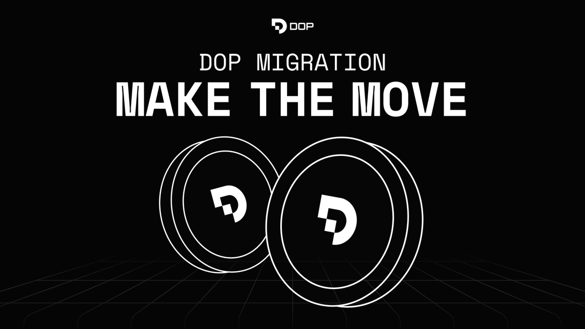 The clock is ticking! ⌛️
$DOP migration window closes on Sept 27th.

With DOP-v2, supply responds to price performance, contracts are gas-optimized and audit-approved, and the token enables burns, staking, expanded ecosystem functionality, and more.

Make the move now 👉