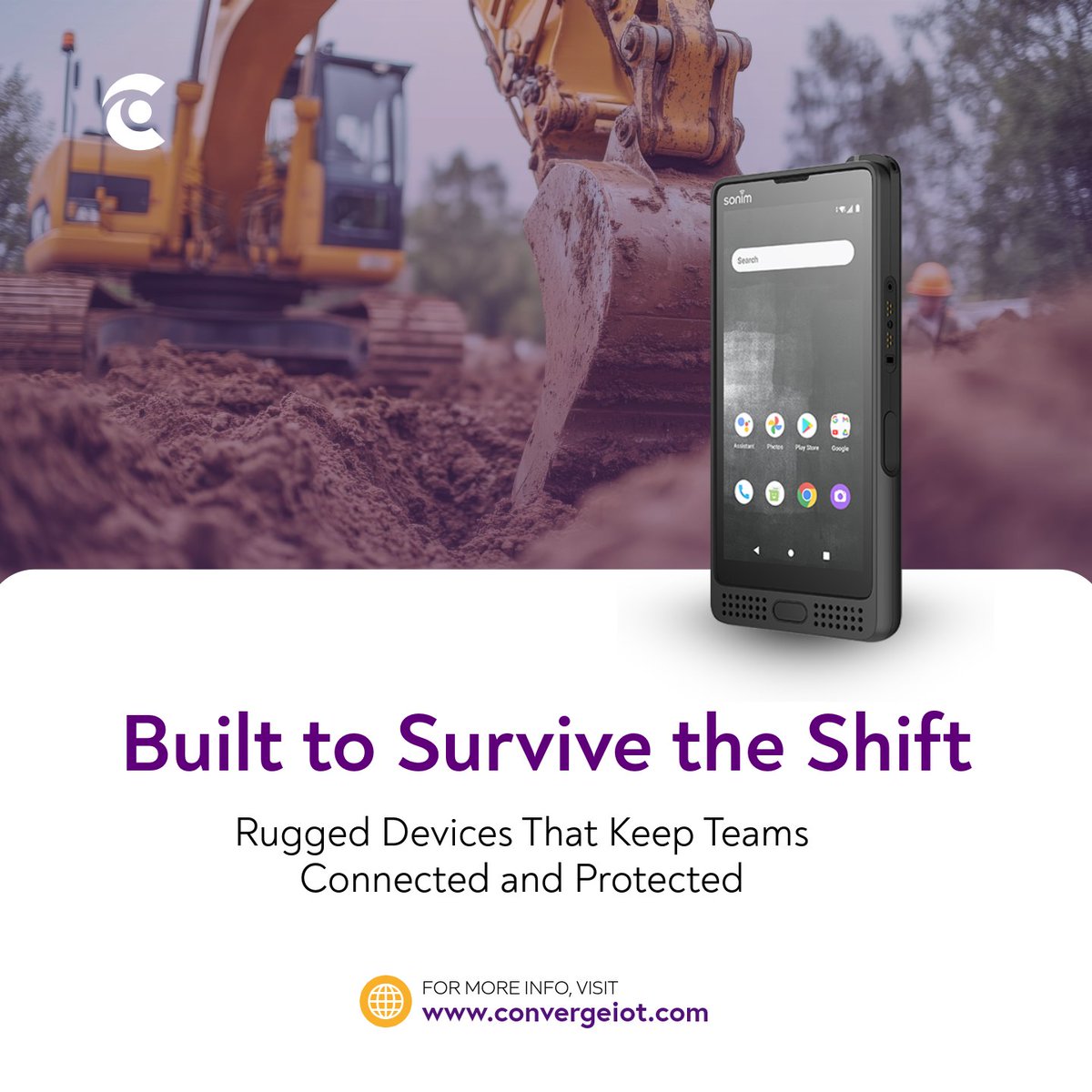 ConvergeIoT's tweet image. 📱 Not every job is desk-bound. Your gear shouldn't be either. We offer rugged mobile handsets designed for field teams, first responders and construction crews
✔️ MIL-STD-810G rated✔️ Push-to-talk compatible✔️ Long battery life
Ready to roll, ready to last.