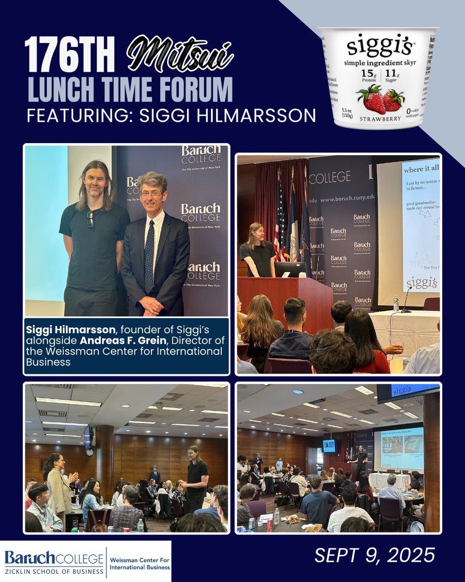 Thank you for joining us at our 176th Mitsui Lunch Time Forum, featuring guest speaker and founder of Siggi’s, Siggi Hilmarsson!🥣

🙌We’d like to extend our gratitude to Siggi Hilmarsson for offering such an inspiring and insightful glimpse into the world of yogurt and business!