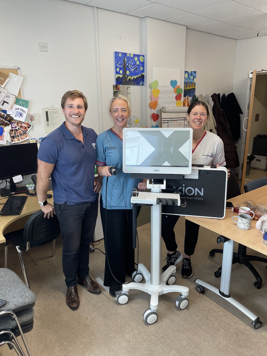 JonnyDepledge1's tweet image. Smiles all round in #AintreeHospital today when the #SLT team received their new Xion stack for #FEES for #criticalcare
⁦@DpMedical⁩ ⁦@RobynGilbertSLT⁩ ⁦@Lpemberton_slt⁩ ⁦@RCSLT⁩ ⁦@slthanit⁩ ⁦@CCCNHS⁩