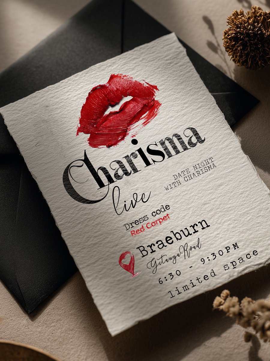 Charisma Live 2025 is here!
27th of  September🫶🏾
This year the goal is to give you an initimate experience like you have not experienced before. I want us to connect and vibe on a different level in an intimate setting. Have convos as we sing and feel every minute if it.The